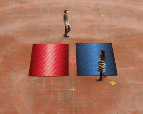 Boy & Erik Stappaerts Polarization carpet Red